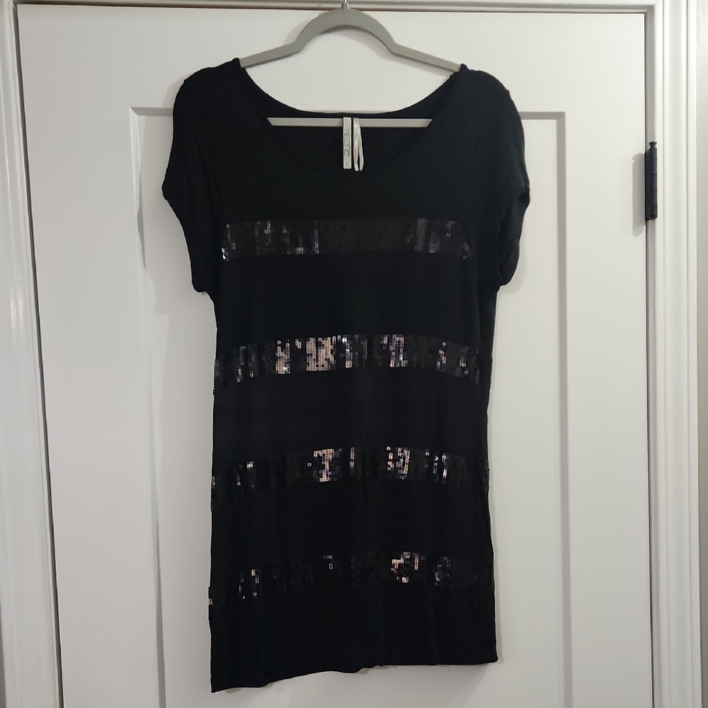 Black Sequin Top